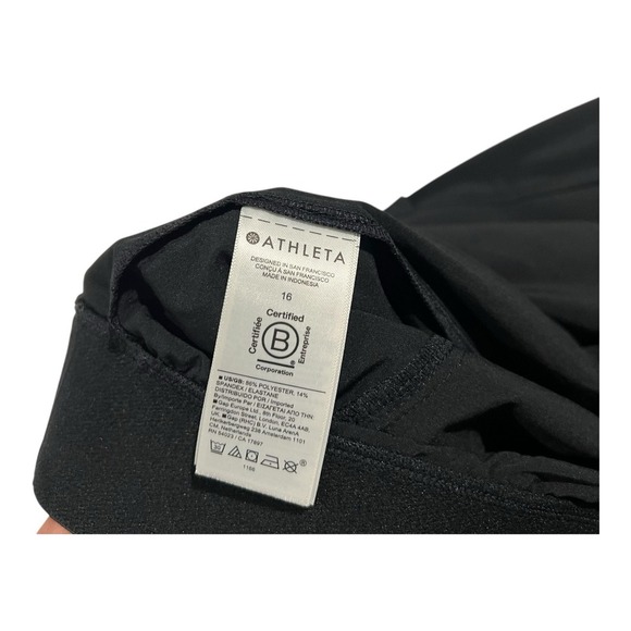 Athleta Pants Women's 16 Brooklyn Heights High Rise Pleated Wide Leg Pant Black - Picture 13 of 14